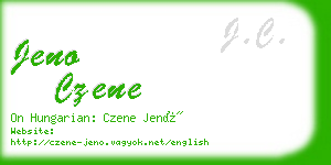 jeno czene business card